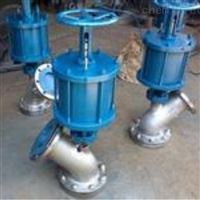 横式手动带气动放料阀